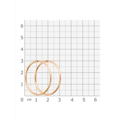 Серьги позолоченные сеч.круг 1,3 d-30 мм серебро 925*