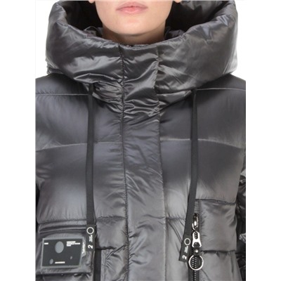 6809 DARK GREY Пальто зимнее женское KARERSITER (200 гр. холлофайбер)
