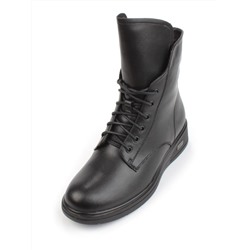 04-M3-830 BLACK Ботинки зимние женские (натуральная кожа, натуральный мех)