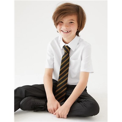 2pk Boys' Cotton Regular Fit School Shirts (2-18 Yrs)