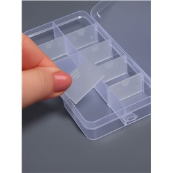 Органайзер для хранения мелочей, с подвесом, 10 ячеек, 13×7×2.2 см, прозрачный