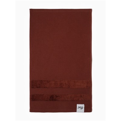 Полотенце махровое LoveLife «Макан» 30×50 см, коричневое, 100% хлопок, 480 г/м²