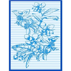 Полотенце кухонное Мари Санна «Цветочный этюд» 35×60 см, рогожка, 150 г/м, хлопок 100%