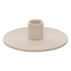 Подсвечник из каменной керамики бежевого цвета из коллекции Essential