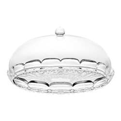 Блюдо сервировочное с крышкой Vanity, Ø30 см, прозрачное