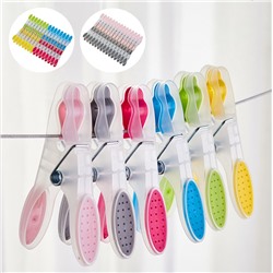 Усиленные прищепки с силиконовыми вставками 30 шт. 8,5*4 см.