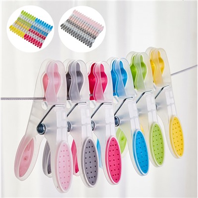 Усиленные прищепки с силиконовыми вставками 30 шт. 8,5*4 см.