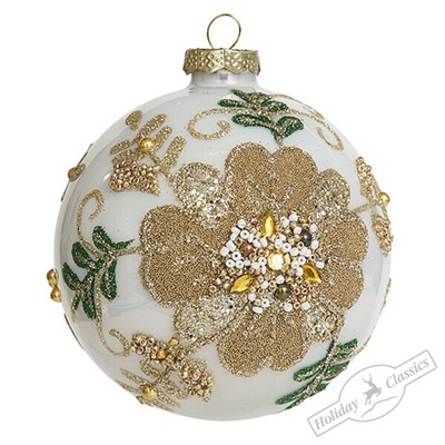 Шар "Золотой сад" пеламутровый (стекло) 10 см