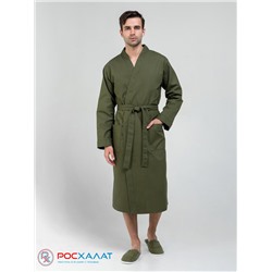 Мужской вафельный халат с планкой В-03 (26)