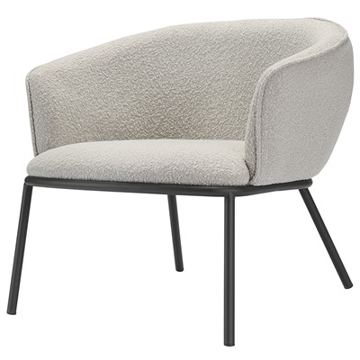 Лаунж-кресло Paal, букле, серое