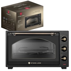 Электрическая печь STONELAND SLO-6001В Объем рабочей камеры 60л, мощность 1600 Вт,цвет: черный