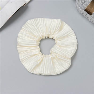 Резинка для волос «Орбита», жатка классика глянец, 12 см, молочная