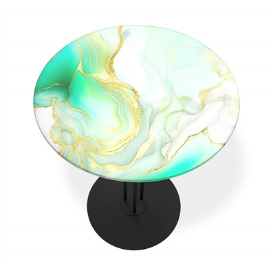 Столик кофейный SHT-CT55/H43
                        лазурно голубой / черный муар