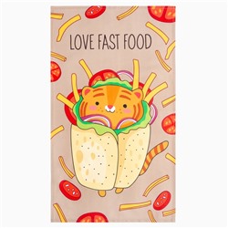 Полотенце "Этель" Love fast food 40х73 см, 100% хлопок, саржа 190 гр/м2