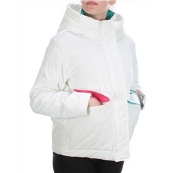 D003 WHITE Куртка демисезонная женская (100 гр. синтепон)