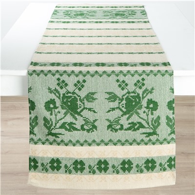 24С170-ШР+К 43*150 Рушник "Белорусский" цв. 5 рис. 810 зеленый