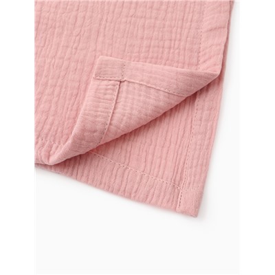 Пончо муслиновое детское LoveLife, 56×70 см, 100% хлопок, 120 г/м², пудровое