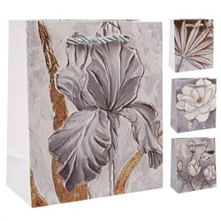 Пакет подарочный 12*14*6 Цветы ассорти 4 вида КОКОС 242592/12/Китай