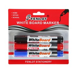 Набор маркеров для доски, 3 цвета, 3 мм, блистер