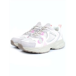 05-P256-3 BEIGE/PINK Кроссовки женские (искусственные материалы, сетка)