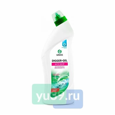 Специальное чистящее средство Grass Digger-Gel для прочистки канализационных труб, щелочное, 1 л.