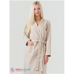 Женский вафельный халат с планкой В-02 (31)