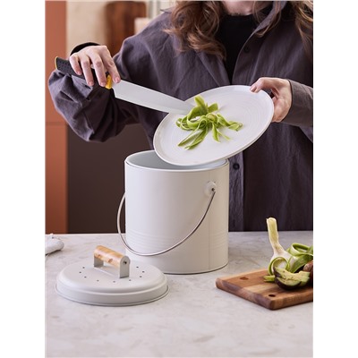 Контейнер для пищевых отходов с фильтром Irmel, 3,5 л, молочный