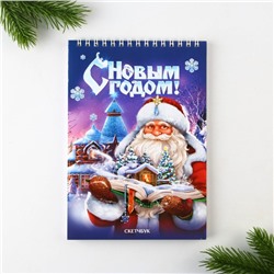 Скетчбук А5, 40 листов, в мягкой обложке, на гребне, 100 г/м² «Дед мороз»