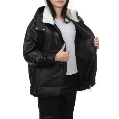 H24-210 BLACK Куртка демисезонная женская (100 гр. холлофайбер)
