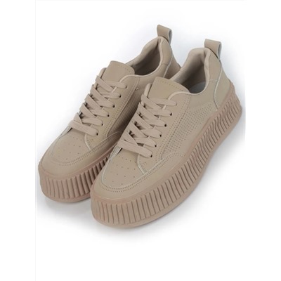 05-P8201-2 DK. BEIGE Кроссовки женские (натуральная кожа)