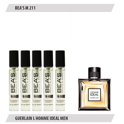 Парфюмерный набор BEAS Guerlain L Homme Ideal Men 5*5 ml M211, Парфюмерный набор Beas M211 создан по мотивам аромата Guerlain L'homme Ideal