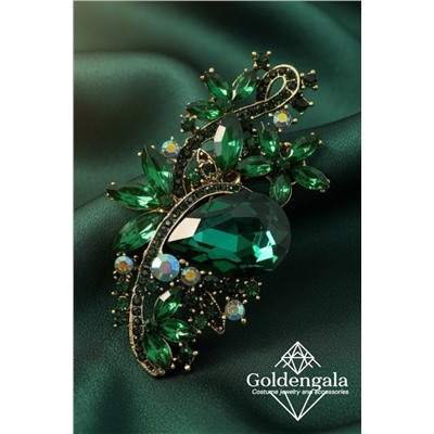 Брошь-кулон крупная с кристаллами БР4 модель БРО/16