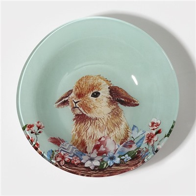 Тарелка глубокая Доляна «Кролик», 300 мл, d=18.5 см, стекло