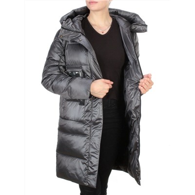 6809 DARK GREY Пальто зимнее женское KARERSITER (200 гр. холлофайбер)