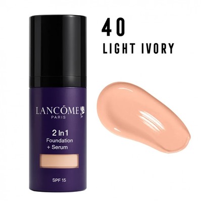 Тональный крем Lаncоме 2 in 1 Foundation + Serum SPF 15 30 ml #40 Light Ivory