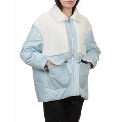 H24-223 WHITE BLUE Куртка демисезонная женская (100 гр. холлофайбер)