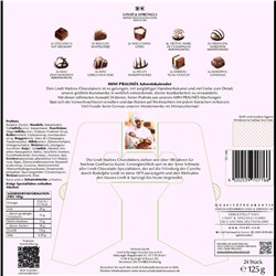 Lindt Mini Pralines 2025 Advent Calendar, Линдт Адвент-календарь, 24 сладких сюрприза, 125 грамм