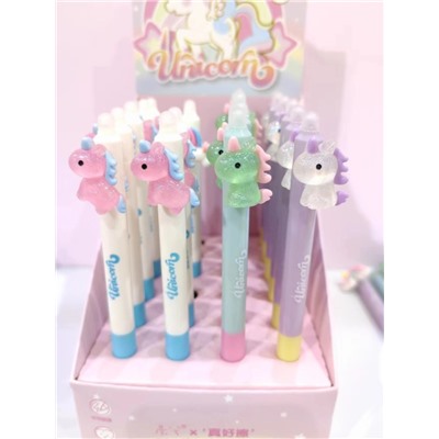 Ручка пиши-стирай "Cute unicorn", mix, шоу-бокс 24 шт.