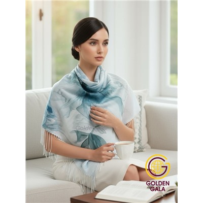 Платок с кистями цветочный принт 3D  Арт: С2512/10