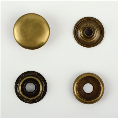 Кнопка установочная, Омега (О-образная), железная, d=15 мм, цвет бронзовый