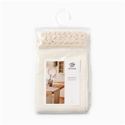 Дорожка на стол Этель Linen style, 40×146 см, 100% лён, белая