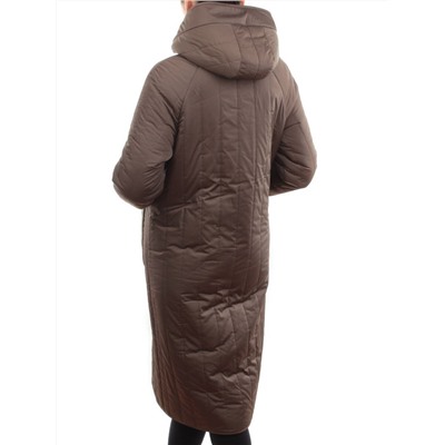 2639 DK. BEIGE Пальто двухстороннее женское еврозима (100 гр. холлофайбер, искусственный мех)