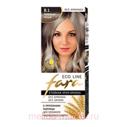 РК Fara Eco Line Стойкая крем-краска для волос тон 8.1 пепельно-русый