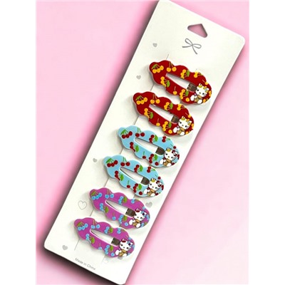 Набор детских зажимов для волос "Тик-так" 6 шт ТК5 тип 2