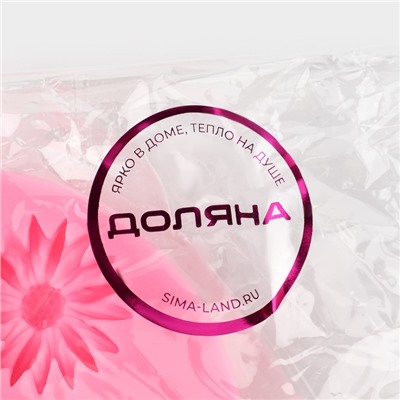 Молд для заливки Доляна «Цветы», силикон, d=7.5 см, розовый