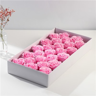 Мыльные лепестки для ванны «Бутон королевской розы. Розовый», подарочный, 7×7×6 см