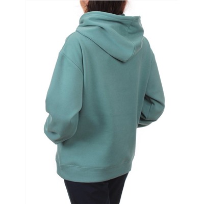 A17 TURQUOISE Толстовка  женская с капюшоном (85% хлопок, 15% полиэстер)
