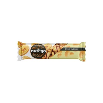 «Nut&Go», батончик «Банан и арахис», 42 г (упаковка 18 шт)