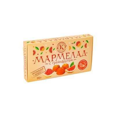 Мармелад желейно-фруктовый "С грейпфрутом" на пектине 0,19 кг картон (5 мес)