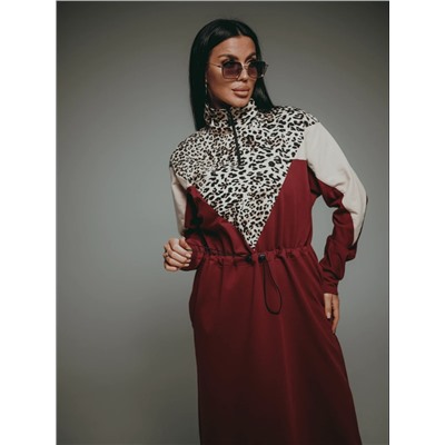 Платье Одри марсала Лт